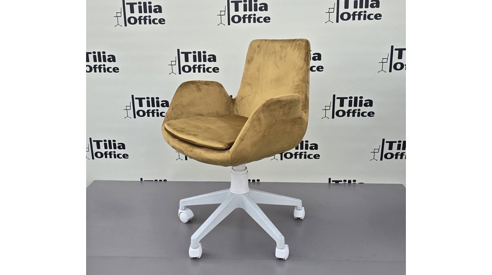 Maki Çalışma ve Çocuk Koltuğu Beyaz Ayak Hardal